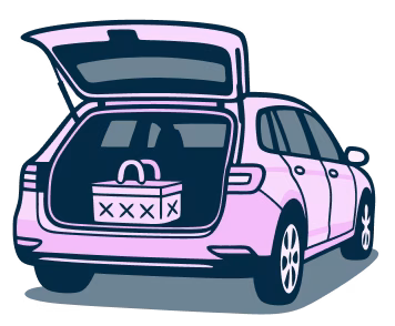 Car with boot open